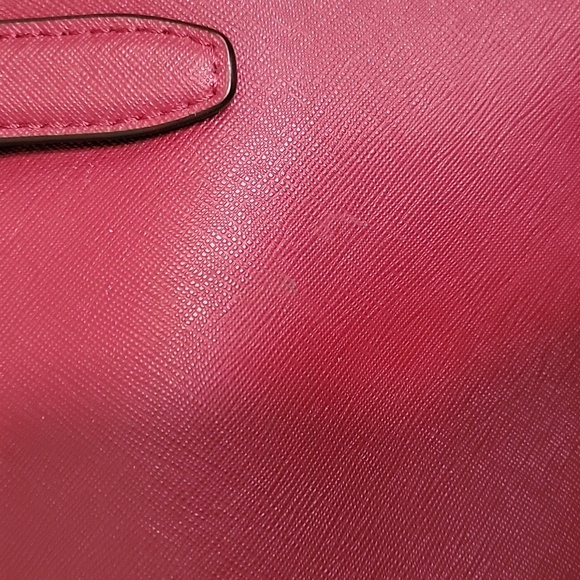 Dark red Michael Kors satchel purse with shoulder strap - Picture 4 of 4